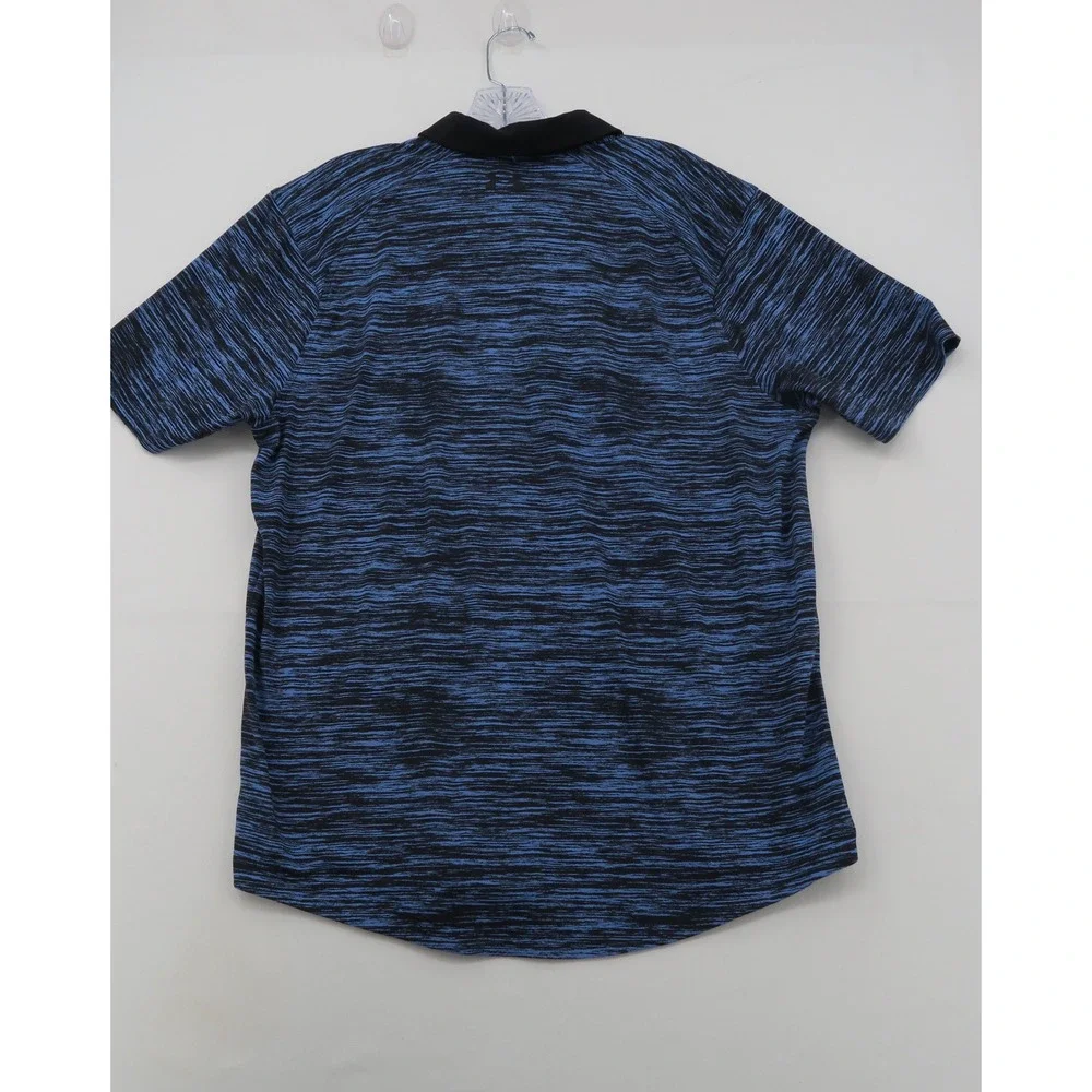 Under Armour Mens Iso-Chill Polo Shirt‎ Blue Black Space Dye Large Loose Fit